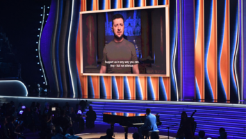 Ukraine President Volodymyr Zelensky Addresses 2022 GRAMMYs in Pre-Taped Statement